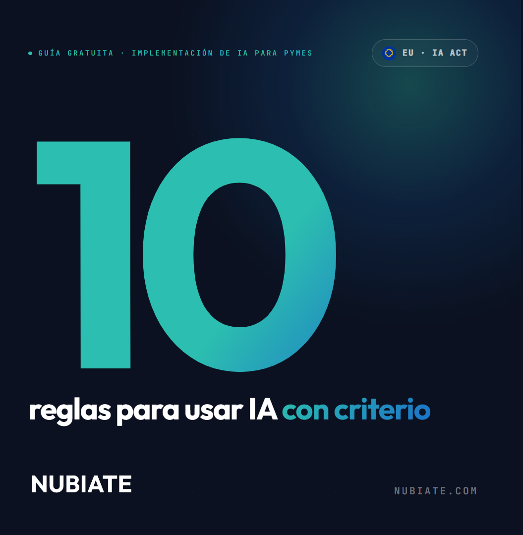 Guía gratuita: 10 reglas para usar IA con criterio sin poner en riesgo tu empresa